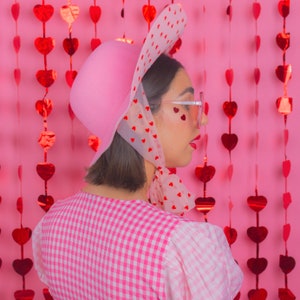 Skip a Beat Heart Hat in Pink image 4