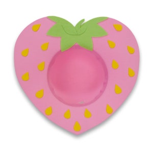 Pink Strawberry Heart Hat