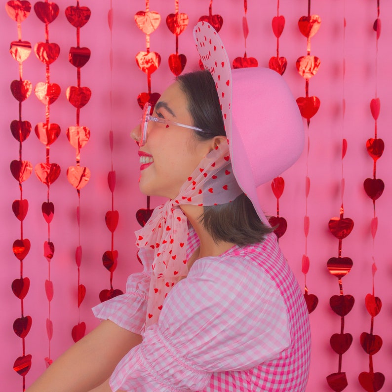 Skip a Beat Heart Hat in Pink image 9