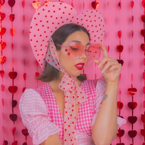 Skip a Beat Heart Hat in Pink image 10