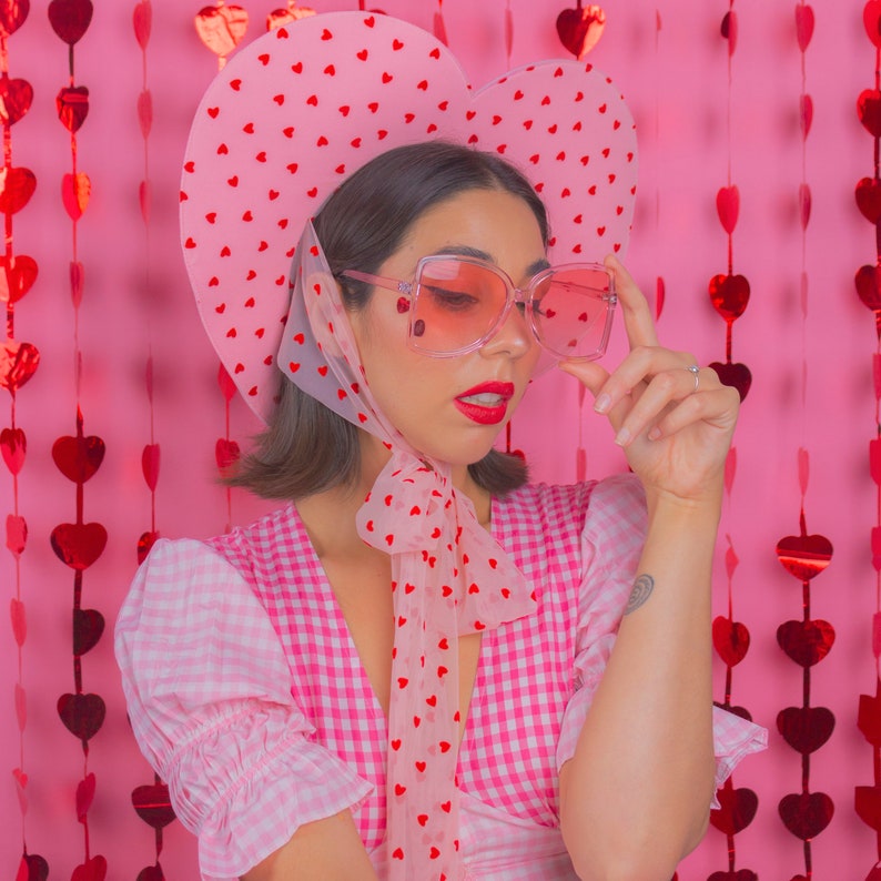 Skip a Beat Heart Hat in Pink image 10