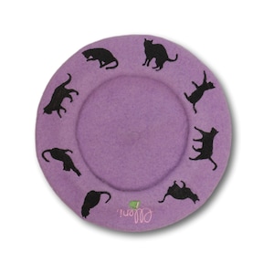 Schwarze Katzen Baskenmütze