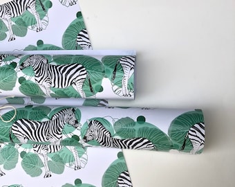 zebra wrapping paper