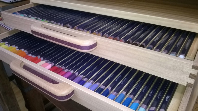 Studio Pencil Box Plans: 5-drawer Woodworking Project Digital Plans ...