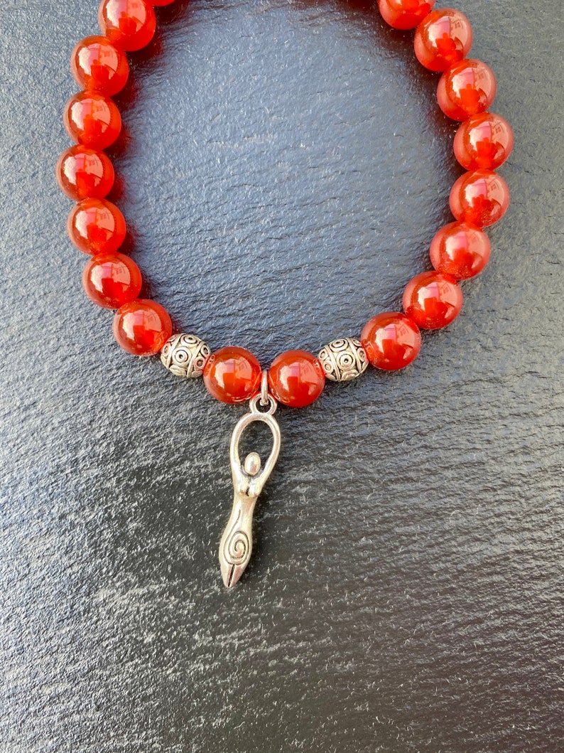 Red Coral Goddess Reiki Bracelet