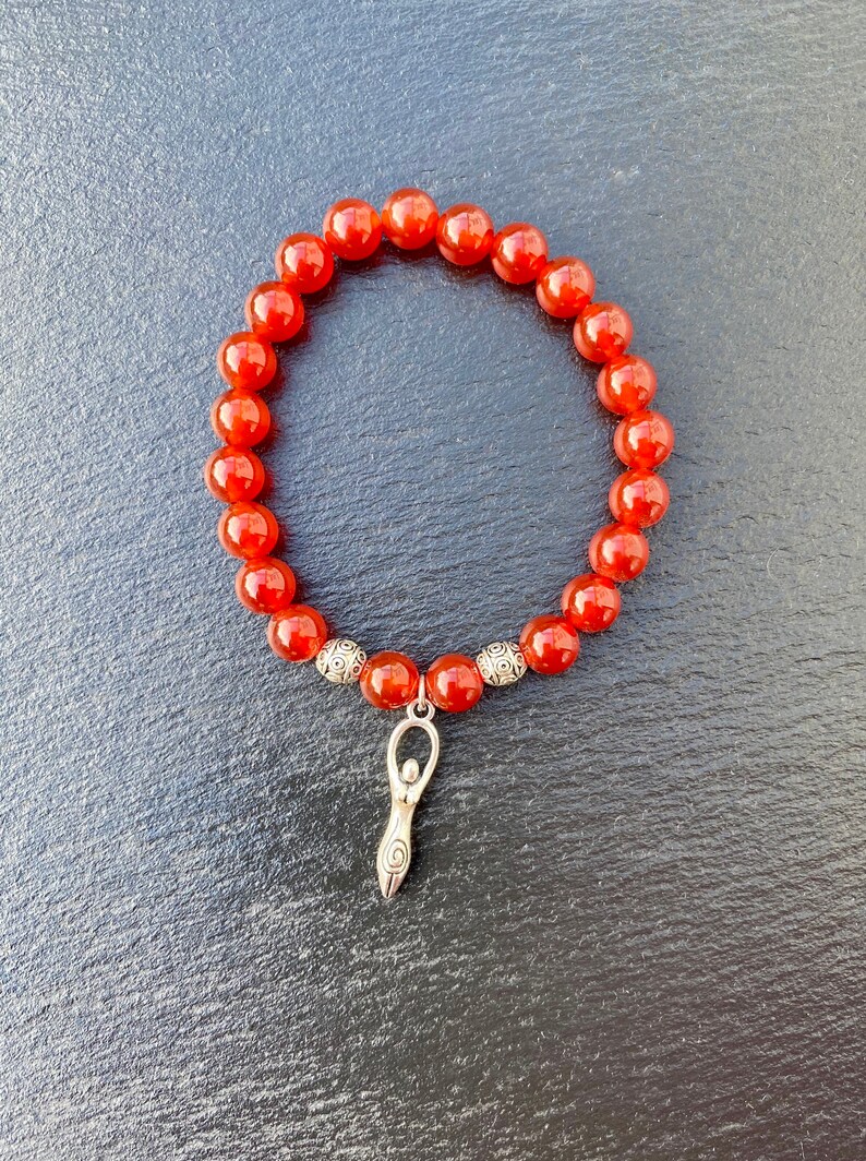 Red Coral Goddess Reiki Bracelet