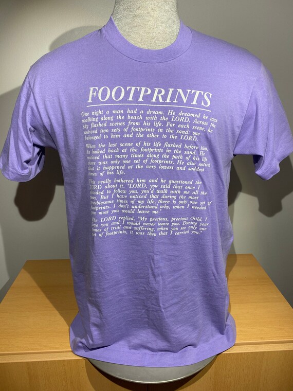 Vintage 80s 90s Footprints Church God Jesus Christ Fa… - Gem