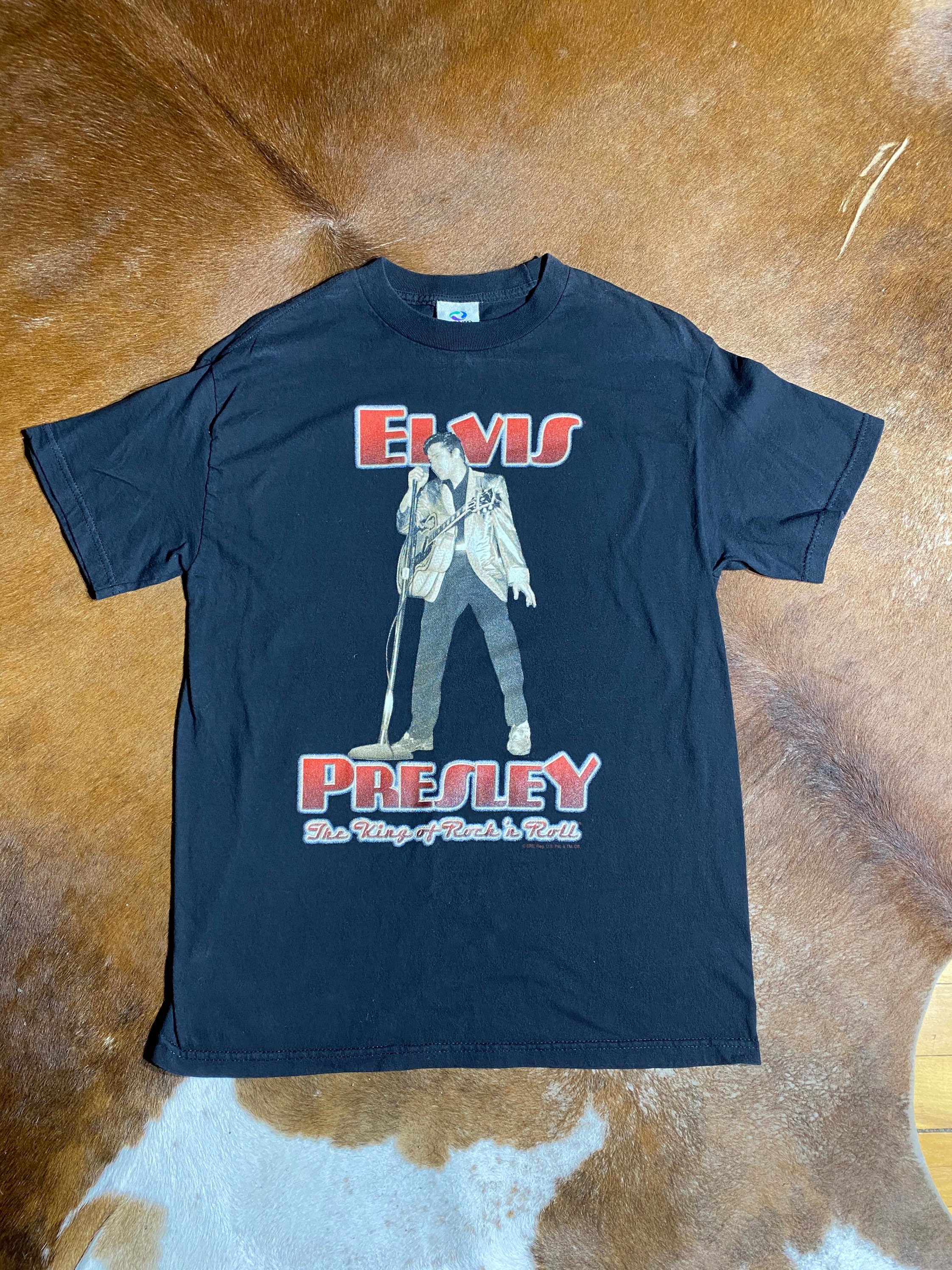 FEA Mens Elvis The King of Rock Mens T-Shirt