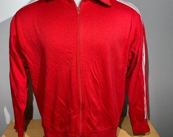 Vintage 70s 80s Adidas Style Medium Track Jacket Sweatshirt