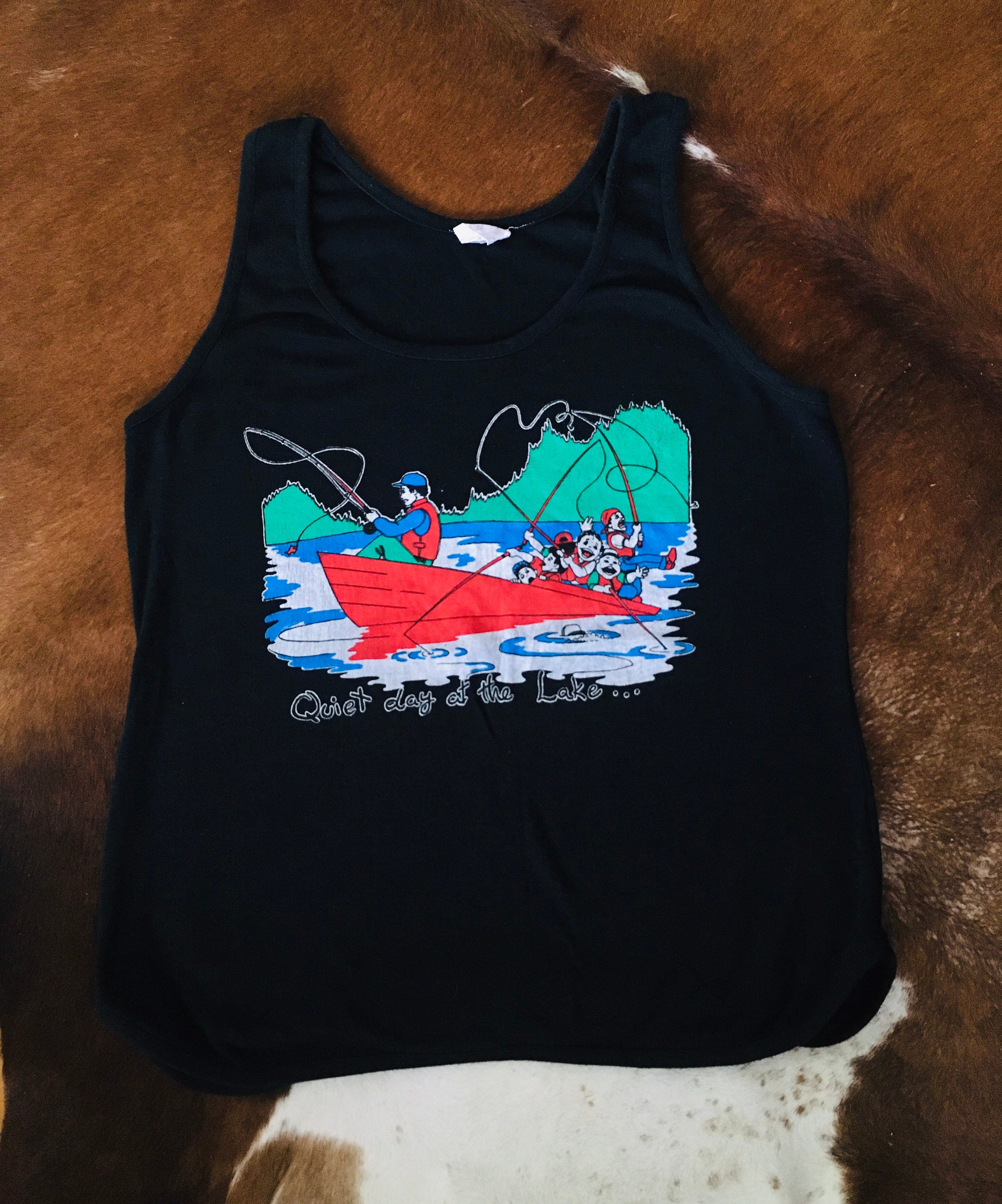 Vintage Mens Fishing Shirt Fishermans Bass Circuit Jerry Rhyne Size XL Polyester