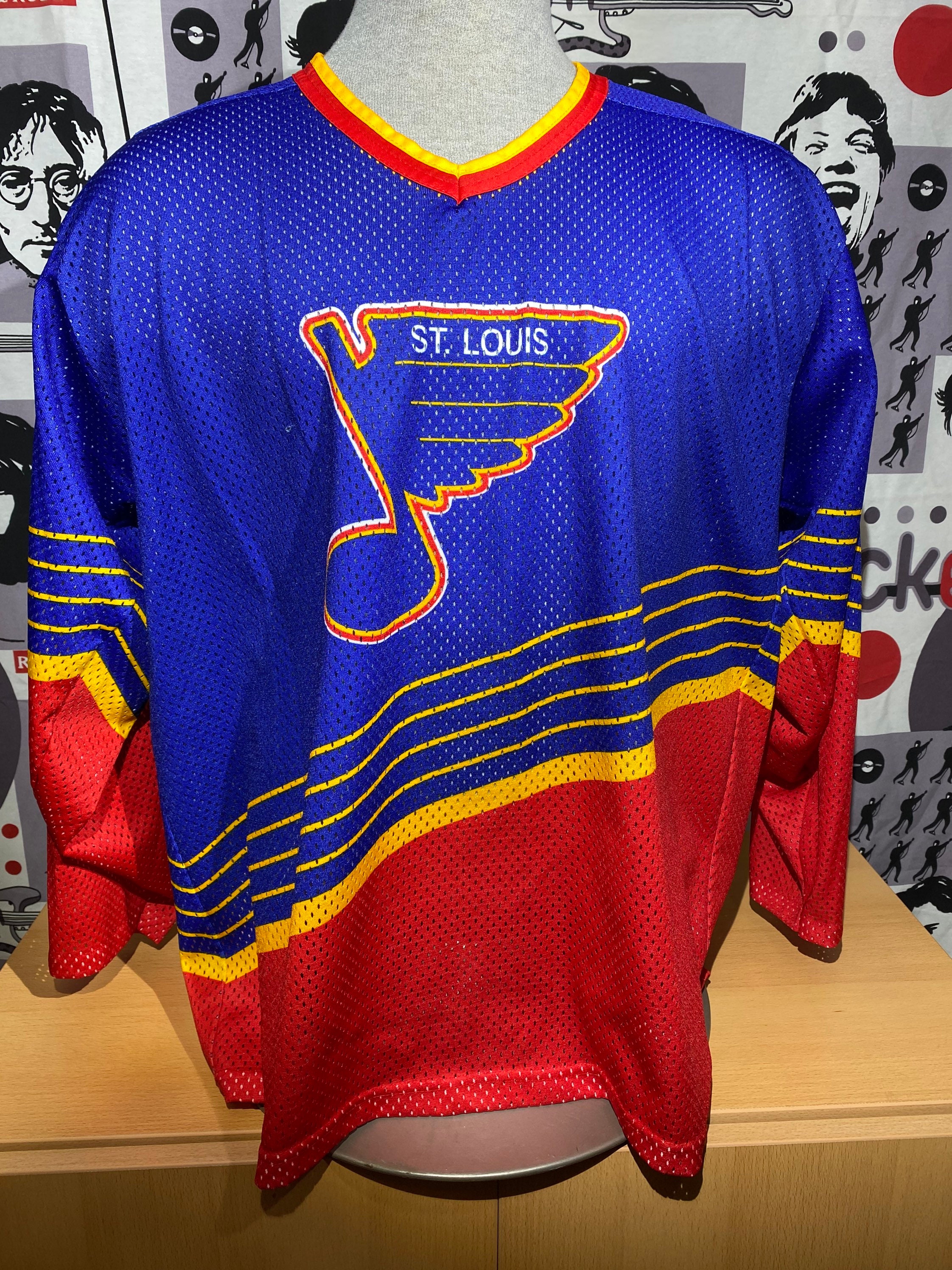 Vintage 90s St. Louis Blues Logo 7 Jersey Men's Large Blue NHL Made In USA