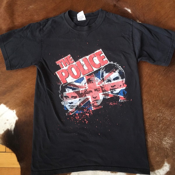 vintage The Police Rock Music Band Tour Small Black Tshirt