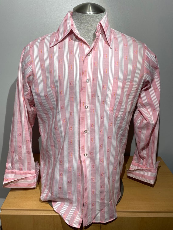 VTG Sears Men Shirt Large White 70s 80s Pearl Snaps Western Wear Stripe *as  Is