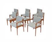 Set of 8 Teak Dining Chairs by Karl Erik Ekselius for JOC. MCM. Free Shipping