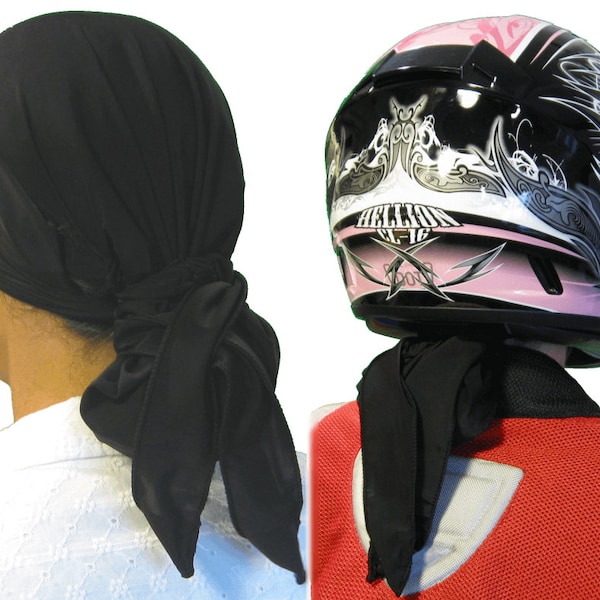 Ultralight Cool / Dry Housse de casque pour femmes / Do-Rag. Arrête les cheveux du casque. Plus d’enchevêtrements/plus de nœuds ! Juste de beaux cheveux à votre prochain arrêt!