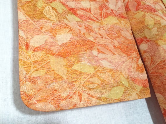 Orange Vintage Kimono, Linen Silk Summer Kimono, … - image 7