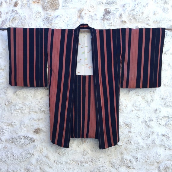 Vintage Silk Haori / Authentic Japanese Short Kimo