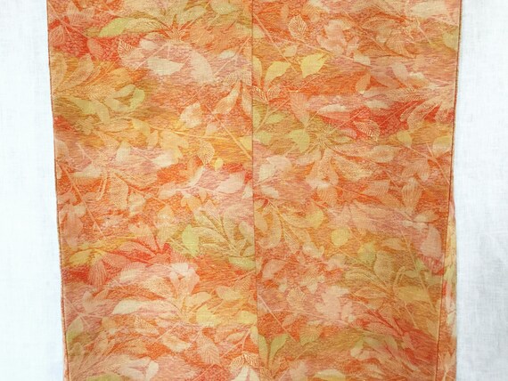 Orange Vintage Kimono, Linen Silk Summer Kimono, … - image 8