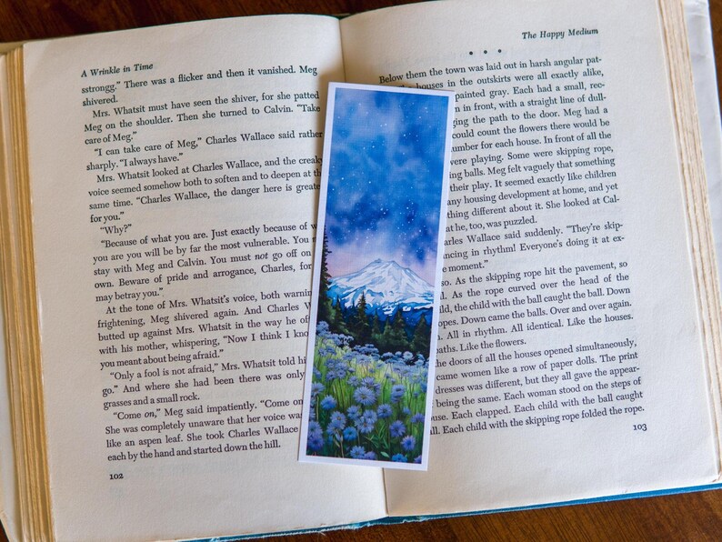 Mount Rainier Under the Starry Night Sky Bookmark, Pacific Northwest ...