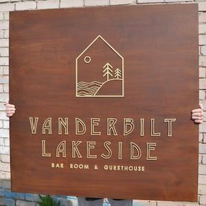 Custom wood sign - Business sign for outside - Store sign - Wooden logo sign - Office sign - Personalized sign - Last name sign - Blade sign