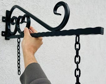 Aangepaste metalen bordbeugel met kettingen - Gepersonaliseerde handgemaakte bordmontage