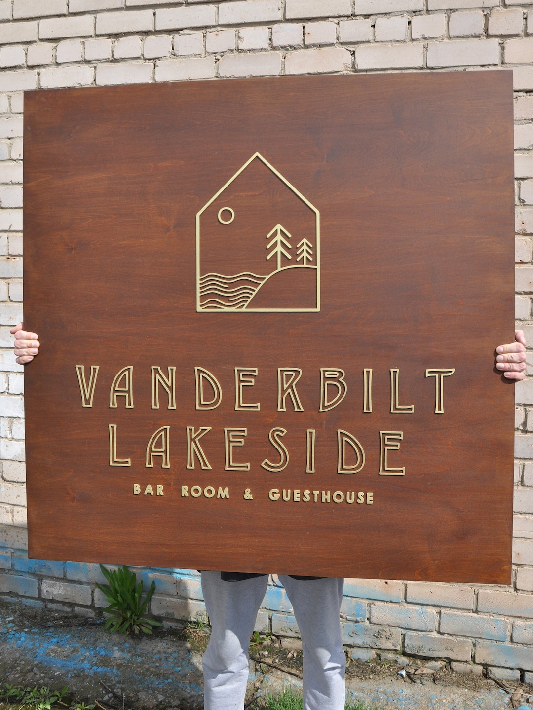 Custom Wood Sign - Business Sign for Outside - Store Sign - Wooden Logo ...