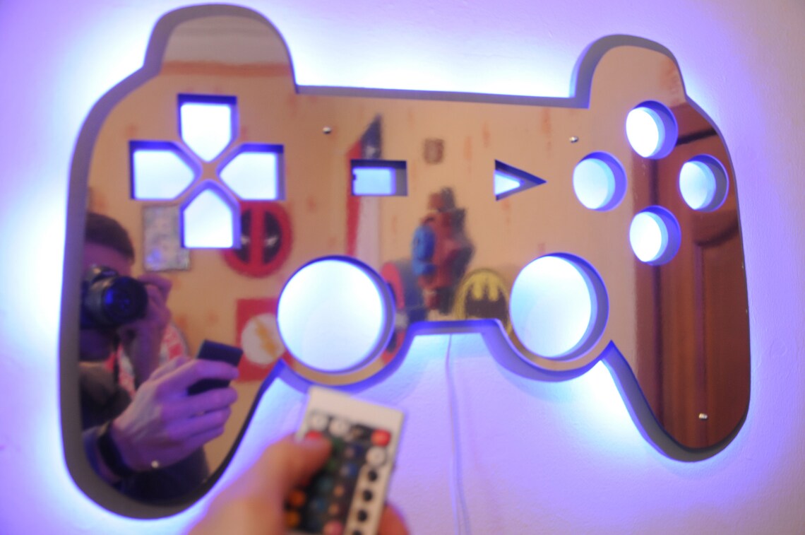 Playstation Lighting Sign Siluet Wall Art Illuminated LED Etsy
