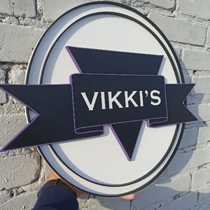 Custom wood sign - Business sign for outside - Store sign - Wooden logo sign - Office sign - Personalized sign - Last name sign - Blade sign