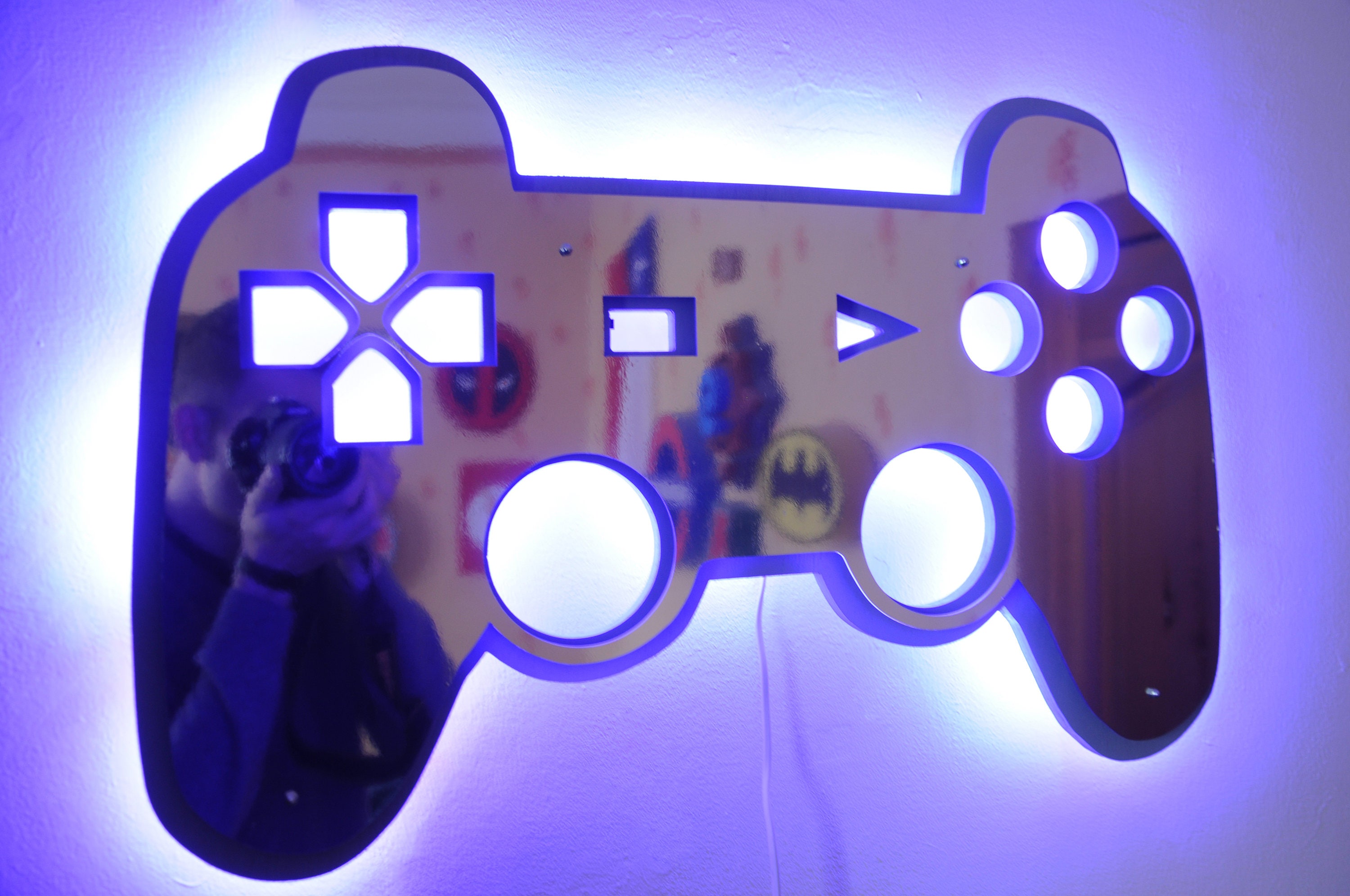 Playstation Lighting Sign Siluet Wall Art Illuminated LED Etsy