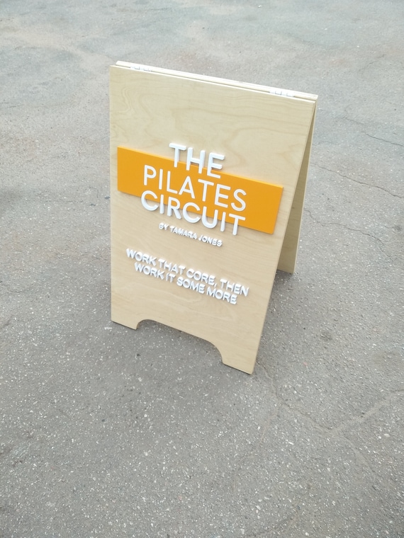 Custom Wood Sidewalk Sign – Personalized 3D Store Sign