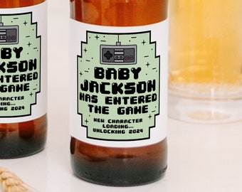 Brothers To Uncles Pregnancy Announcement Beer Labels - Set Of 6 With Cardboard Carrier