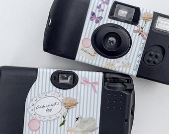 Bridesmaid's POV Camera Wrap • Disposable Camera Sticker Label • Bridesmaid Box Gift