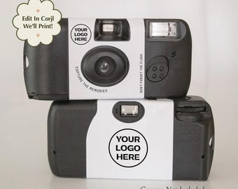 Labels for Disposable Camera • Editable Template + Printed Stickers