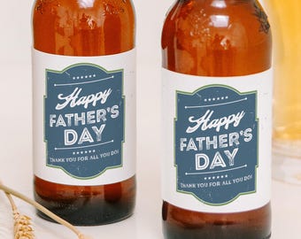 Father's Day Beer Labels & Carrier • Gift For Dad, Grandpa