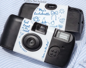 Bachelorette Party Camera Wrap • Last Toast On The Coast Design (Label Only)