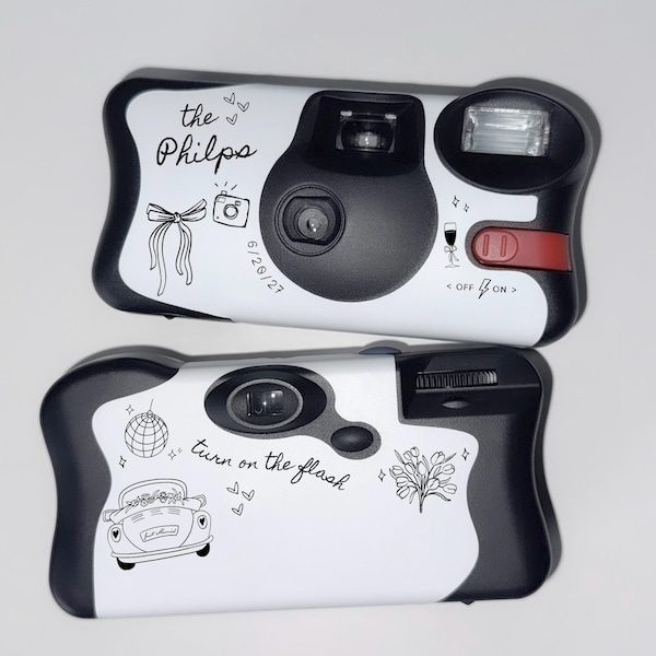 Wedding Disposable Camera Wrap Sticker • Personalized Label Only