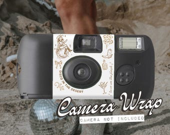 Disco In The Desert Camera Wrap • Bachelorette or Birthday Party Disposable Camera Sticker Label