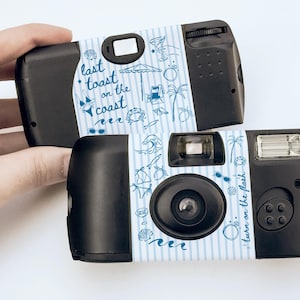 Bachelorette Party Camera Wrap • Last Toast On The Coast Disposable Camera Sticker Label
