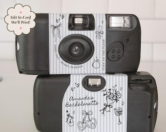 Labels for Disposable Camera • Editable Template + Printed Stickers