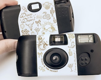 Disco In The Desert Camera Wrap • Bachelorette or Birthday Party Disposable Camera Sticker Label