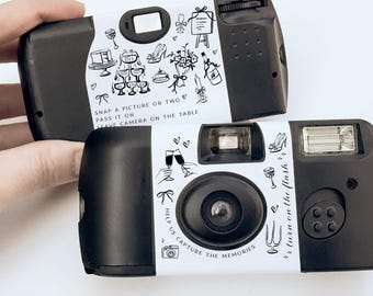Wedding Camera Wrap • Disposable Camera Sticker Label for Weddings
