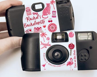 Disposable Camera Wrap Bachelorette Party Vegas Theme • Sticker Only