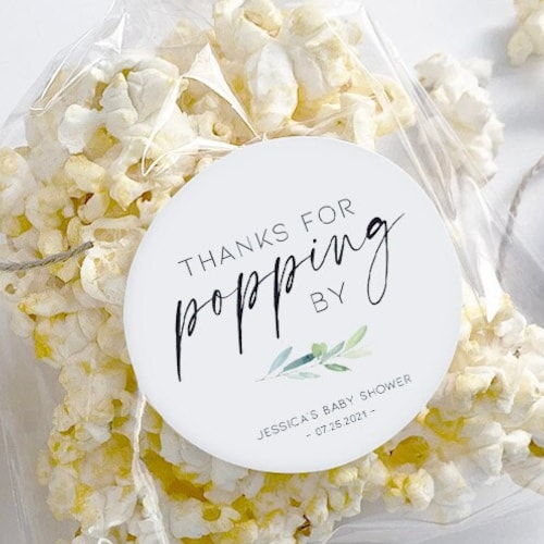 Wedding Popcorn Favors Wedding Popcorn Stickers Let's - Etsy