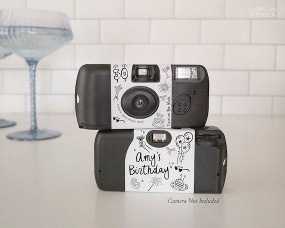 Personalized Birthday Camera Wrap Sticker • Girls Trip 30th 40th 50th Bday