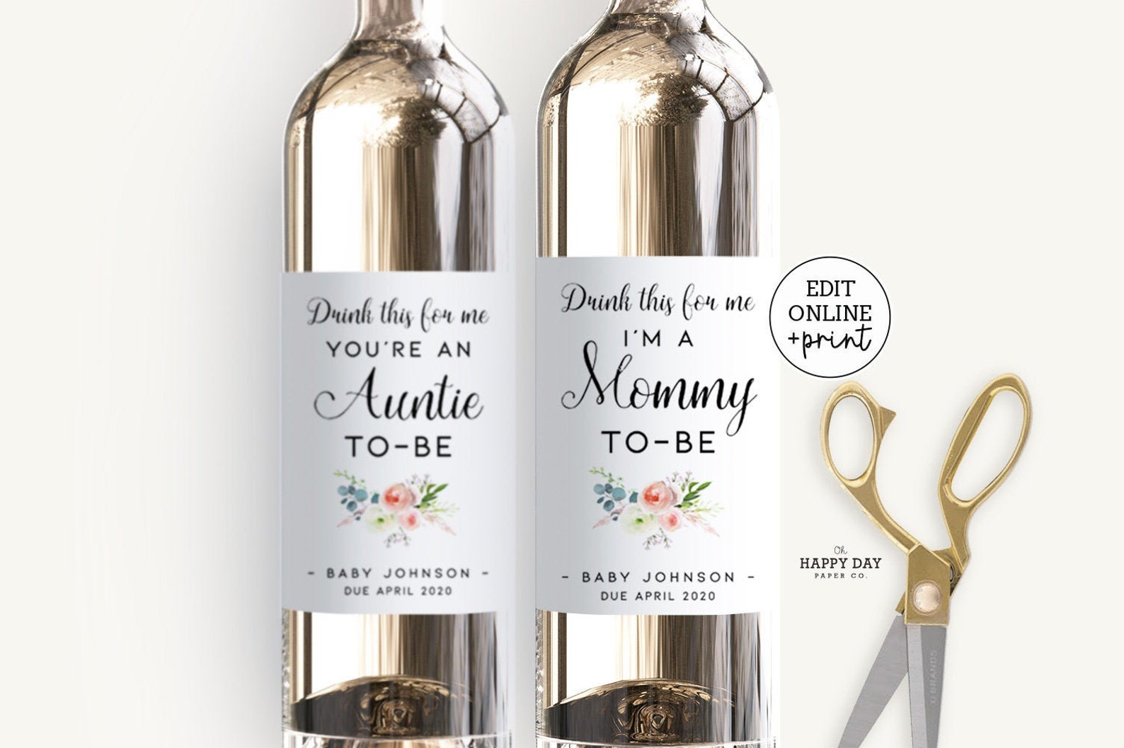 Printable Pregnancy Announcement Wine Label Drink This For Etsy