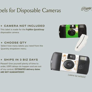 Label for Disposable Camera • Country Western Theme • Scottsdale Before the Veil Bachelorette Party Favors image 2