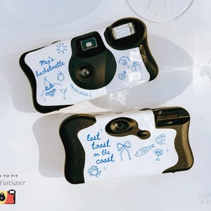 Bachelorette Party Camera Wrap • Last Toast On The Coast Design (Label Only) Kodak FunSaver