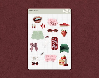 Scrapbook Sticker Sheet • Girl Gang Junk Journal Collage Stickers