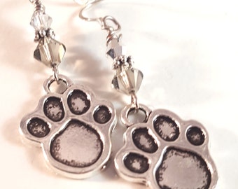 Orecchini a forma di zampa in argento sterling - Italia