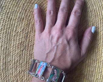 Virgen de Guadalupe chunky handmade  bracelet